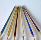 Set Of 6 J Tostrup Sterling Silver Enamel Gold Gilded Demitasse Spoons Norway