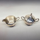 Vintage Oneida O l Silver Plate Creamer And Sugar Bowl With Lid Usa