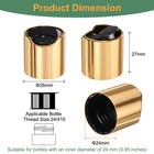 12pcs Aluminized Plastic Disc Top Caps 24 410 Durable Press Caps Gold Black