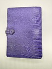 Filofax Topaz Personal Size Organizer Lizard Print Leather Purple