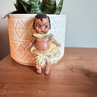 Vintage Celluloid Hula Dolls 5  Jointed Hawaiian Girl Boy No  130 5  Japan