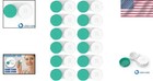 Quality Green Contact Lens Cases - 12 Pack For -round Eye Protection