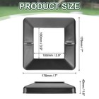 3 9x3 9 Inches Post Sleeve  Plastic Post Base Cover Column Wraps - 4pcs  black 