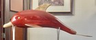 Rare- Vintage Mid Century 18    Rosewood   Brass Dolphin Figurine Carved Sculpture