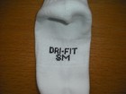 Boys girls Nwt Nike Ankle Socks 3prs Dri-fit Classic White W black Swoosh 3y-5y