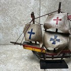 Vintage 1492 Nina Replica Wooden Ship 7  X 8  Columbus