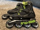 Rollerblade Kids Adjustable Microblade Junior Inline Skates Size 2 Green Black