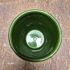 Vtg Usa Pottery  Dk  Green Swirl 3-3 8  Flower Pot Planter - As-found Glaze Nick