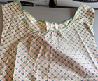 Vintage Full Bib Apron Green Red Blue Plaid Side Pocket Cottage Core Granny