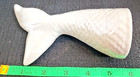 Mermaid Fish Tail Figurine Glossy White Ceramic Figurine Beach Decor