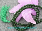8mm Dark Green Jade 108 Prayer Beads Tibet Buddhist Mala Bracelet Necklace