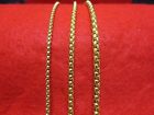 16 -60  3 4 5mm Gold Plated Stainless Steel Smooth Box Rope Chain Necklace-gold