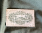 1943 Imperial Japan Fractional 50 Sen Note Ww2  J50 001