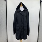 Kristen Blake Coat Womens M Medium Black Fleece Lined Parka Removable Hoodie