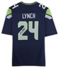 Framed Marshawn Lynch Seattle Seahawks Autographed Nike Navy Game Jersey