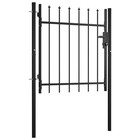 Steel Door Fence Gate With Spear Top  Rust-resistant  Easy Installation With Qui