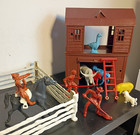 Marx 1950 s Roy Rogers Double R Bar Ranch Partial Playset   Bergen Cowboy Pieces