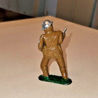 Barclay Manoil Vintage Gas Mask Soldier With Handgun  778 1940 s Metal Figure