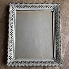 Vtg Mcm Metal Photo Picture Frame Gold Ornate Filigree Hollywood Regency 8 x10 