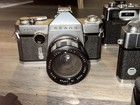 35mm Slr Film Camera Lot Of 4 W  Lenses - Ricoh Sears Minolta M42 A-mount As-is