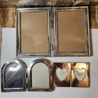 Vintage Picture Frame Lot Of 3 Silver Plate Gallery Wall Small Mini Heart Dome