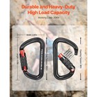 3 Pcs Auto Locking Carabiner Clips Heavy Duty 30 Kn For Climbing Hiking