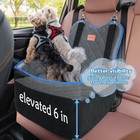 Elevated Dog Car Seat  Booster Seat For Small medium Sized Fits Black