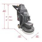 220v Concrete Floor Grinder Cement Ground Polisher  Built-in Dust Collection Fan