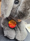 Rare Steiff Knopf Im Ohr Pummy Baby Elephant Plush Toy Grey Collectible 