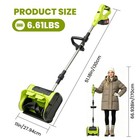 12   Cordless Snow Shovel 24v Battery Powered Electric Snow Blower 2x 4000mah Us