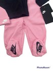 Nike Baby Girl 3 Piece Set Hat  Shirt And Footed Pants Pink Nwt