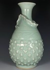 11 2  Old Chinese Song Dynasty Longquan Kiln Porcelain Okho Spring Bottle Vase