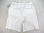 Karen Scott Womens Size 16 Casual Shorts With Belt Bright White New With Tags