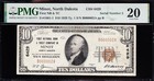 Nice Rare  serial No  2  1929  10 Minot  Nd National Banknote  Pmg 20  B000002a