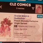 Marvel Scarlet Witch   Quicksilver  1 Peach Momoko Virgin Variant Cover 2024
