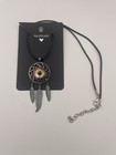 Handmade Dreamcatcher Necklace   Cat Eye Center Stone   Boho Spiritual Jewelry