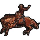 Cowboy Rodeo Bucking Bronco Sew On  Iron On Embroidered Patch 4 1 2  X  3 1 2 