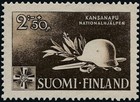 Stamp Finland Sc B58-9 Wwii 1943 Military Soldier Helmut Sword Suomi Mother Mnh