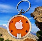Apple Computer Logo Keychain   Mini Led Flashlight Used