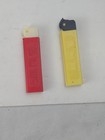 Vintage Pez Candy Dispenser Lighter Lot Of 2     No Feet Collectible Set