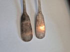2 Antique Coin Silver Teaspoons  Circa 1850s Maybe Earlier 5 5  Length 21 Grams