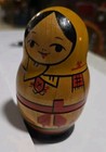 Wooden Hand-painted Russian Nesting Dolls 6 Stamped Ussr 4   