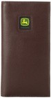 John Deere Leather Checkbook Wallet  brown  - Lp12273