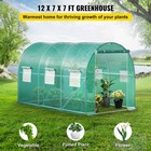 Walk-in Greenhouse 12 x7 x7  Tunnel Planter House Garden Galvanized Frame