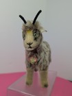 6x6 5  Vintage Steiff 1960 s Semse Billy Goat Germany Gray Mohair Chest Tag  si2