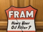 Fram Oil Filter Sign Double Sided Gas Oil Garage Vintage Style Wall Decor 1