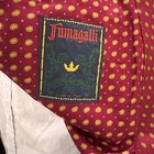 Fumagalli Handmade Mens Silk Robe 54 Burgundy Medallion Italy Pellegrini Luxury