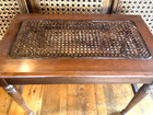 Vintage Wood  Wooden Cane Stool Table Piano Bench  Seat Chair Antique Vanity