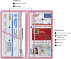 Car Registration   Insurance Card Holder  Glitter Pink   Vehicle License Documen