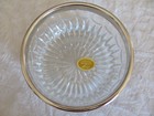 Genuine Crystal And Silver Plate By Leonard Made In Italy - 4 3 4  Bowl